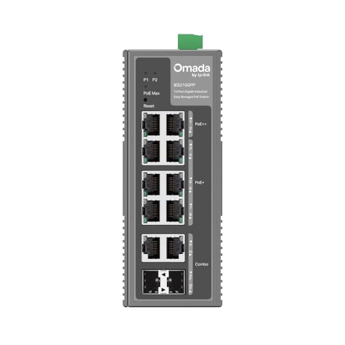 TP Link Omada IES210GPP V1.6 Commutateur industriel Géré 6 x 101001000 PoE+ + 2 x 101001000 PoE++ + 2 x combo 1001000 SFPRJ 45 Montage sur rail DIN fixation murale PoE++... - vue 6