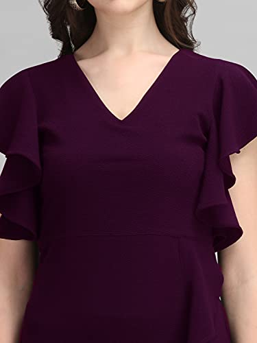 Image of Sheetal Associates Women's Short Sleeve V-Neck Bodycon Casual Mini Dress