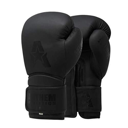 Anthem Athletics Stormbringer Ii Genuine Leather Muay Thai Gloves, Boxing, Kickboxing Men Women - Stealth Gunmetal - 16 Oz. #TOP27