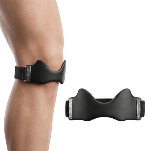 Wukesify Precision Strap for Knee 2026 Knee Strap Adjustable Strap for Fits All Comfortable and Breathable Adjustable Support for Running Cycling & Fitness (Black)