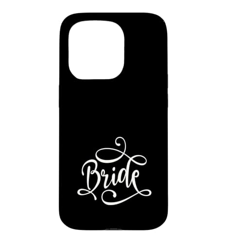 Bride White Fancy Script Wedding Bachelorette (�o�b�N�f�U�C��) �X�}�z�P�[�X iPhone 15 Pro �p