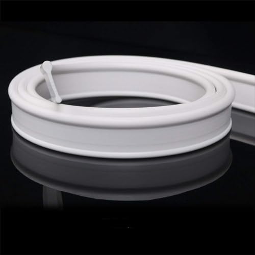 ZANOFIRA White Soft Rubber Shower Door Seal for Folding Bath Screen 1200mm