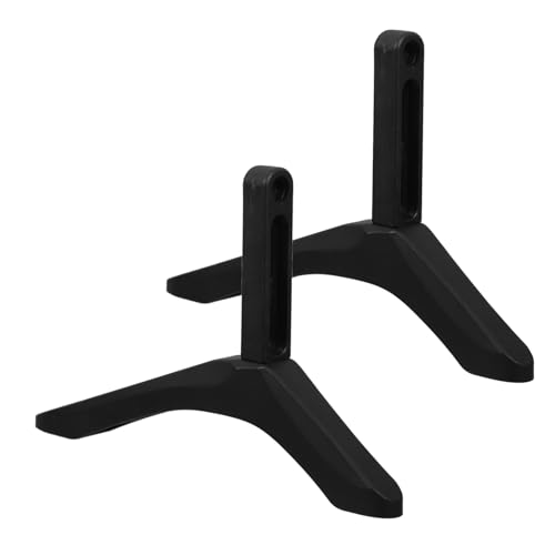 Support TV pied en plastique base stable compacte salon