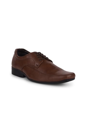BATA Men's Tan Leather Oxford Dress Lace Up Shoes | Comfortable Formals & Casuals for Men | Cushioned Insole, Durable Sole | Derby Style, Wide Fit, Suit, Church, Office, Wedding & Daily Wear Shoes2