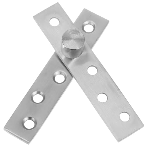 NIYANGLE 1 Set Cerniera Della Porta Girevole Cerniere Nere Cerniera Della Porta a Bilico Cerniere Per Porte Con Ad Incasso Fessura Delle Silver Acciaio Inossidabile