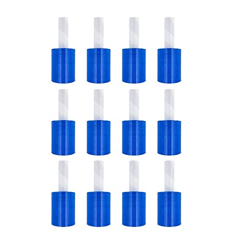 Shield Wrap Blue Stretch Wrap, 12 Pack, 5 Inch, 1000 Feet/Roll, 80 Gauge, Extended Core Handles, Dark Tint, Plastic Cling for Bundling, Strapping, Wrapping
