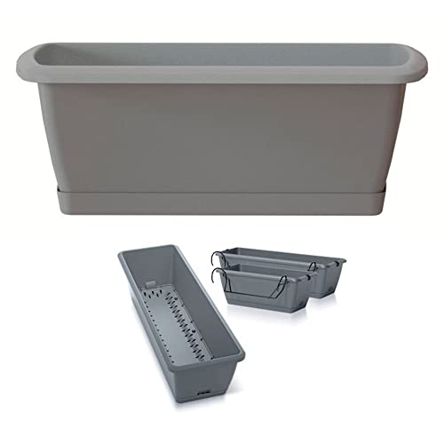 Prosperplast Balkonkasten RESPANA Easycare, Maße (mm) 397x190x140, Steingrau