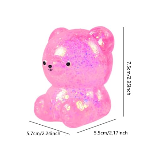 Gummi Bär Sensorik Spielzeug für Erwachsene [4 Stück], Weiches Knautschspielzeug gegen Stress, Autistische Stimming Hand Stressball für Kinder & Erwachsene, Anti Stress Spielzeug Geschenk (Bunt)