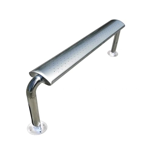Banco de acero inoxidable para parada de autobus con soporte de carga resistente y duradero 2