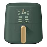 Beautiful 6 Qt Air Fryer with TurboCrisp Technology, EverGood Ceramic Nonstick Coating - Roast, Reheat and dehydrator, kitchen appliances by Drew Barrymore (Thyme Green)