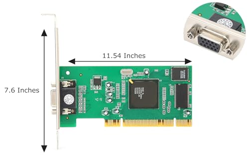 Image of KUJOBUY 8MB Graphics Card VGA PCI 32Bit for Server Industrial Computer Multi-Display for ATI Rage XL 32 Bit PCI VGA Video Card PCI-X Interface Universal Video Card for Desktop Computers