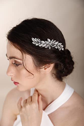 Beryuan Ab Color Crystal Hair Comb Slide For Brides Wedding Handmade Hair Accessories For Women Girls #TOP4
