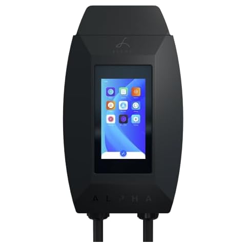 Grizzl-E Alpha Level 2 240V / 40A Electric Vehicle (EV) Charger, 4 Profiles for Multi-User Access Indoor/Outdoor Electric Car Fast Charging Station, NEMA 14-50 Plug, 24 feet Premium Cable Cover