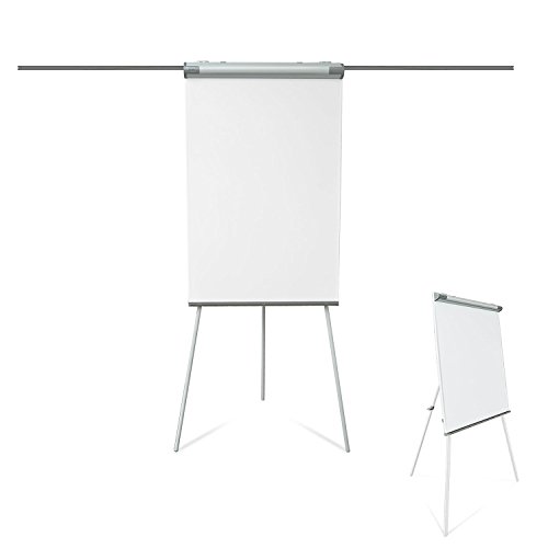 Lavagna Fogli Mobili - Lavagna Magnetica con Cavalletto Treppiede, Lavagna Portablocco a Doppia Funzione ed Altezza Regolabile fino a 188 cm - Coyote