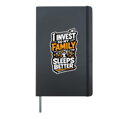 Divident Investor Passive Income Investment Stock Market Hardcover Journal, Black