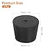 uxcell 4 Pcs 1-Hole Rubber Stopper, Tapered Lab Seal Tube Stopper Plug for Test Tube Flasks Glass Containers Industry and Laboratories, 34x27x25mm Black