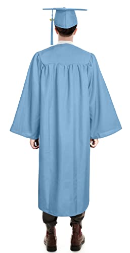 Image of Graduation Cap Gown 2026 2027 Matte Unisex for High School Bachelor | Heavyweight Matte Polyester,Zipper Closure,Adjustable Cap,Sizes 39-60,Bulk Orders Available