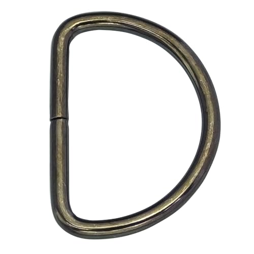 Dカン ディカン 3×30 30mm 線径3mm 内径30×20mm 外寸37.5×26mm 鉄製 黒ニッケルメッキ ブラック 5個入り キーホルダー 小物雑貨 ファスナー引き手 アクセサリー接続金具