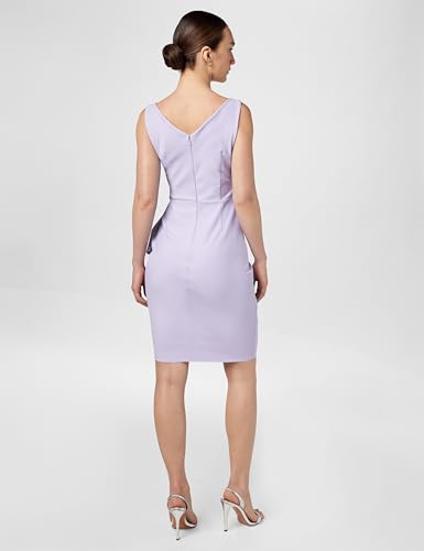 Image of Alex Evenings Women's Slimming Short Ruched Dress with Ruffle (Petite and Regular)