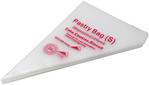 yueton Pack of 100 Disposable Cream Pastry Bag Cake Icing Piping Decorating Tool