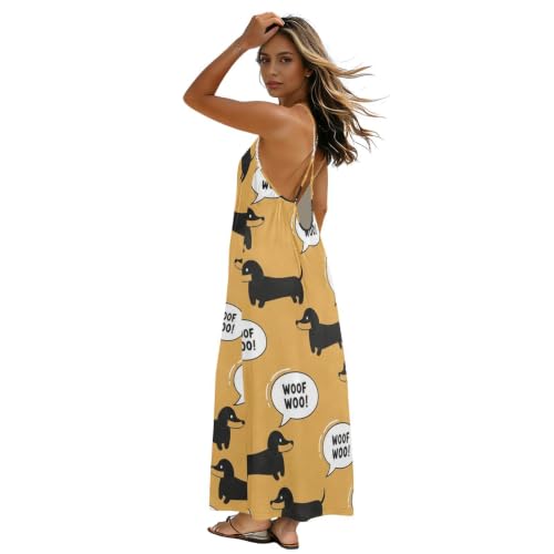 Vestidos largos de verano amarillos para paseos al atardecer y días de descanso