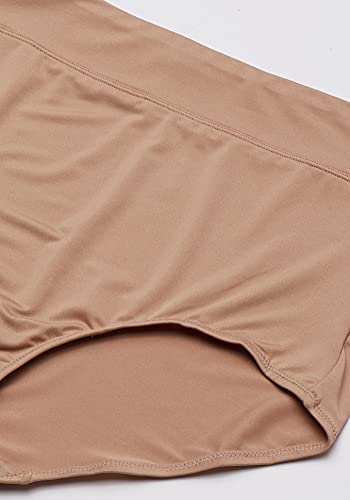 Warner's Womens Blissful Benefits No Muffin 3 Pack Panty Briefs, Black/Toasted Almond/Lace Dot Print, Medium Us #TOP2