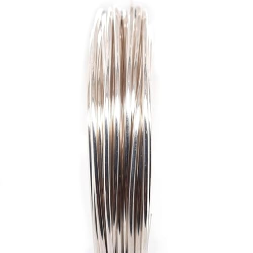 Image of 925 Sterling Silver Wire, 16 Gauge, Round, Half Hard, 3FT by CRAFT WIRE | Sterling Silver Wire for Jewelry Making, Wire Wrapping, Solid 925 Sterling Silver, 1.29mm Wire, High Quality Made in USA