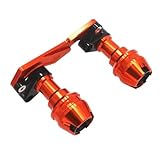 Adatto per YAMAHA NMAX155 NMAX125 NMAX 2020-2025 Protezione anticaduta per tubo di scarico Protezione forcella anteriore Motociclette protezioni motore Piastra Paramotore(After Orange)