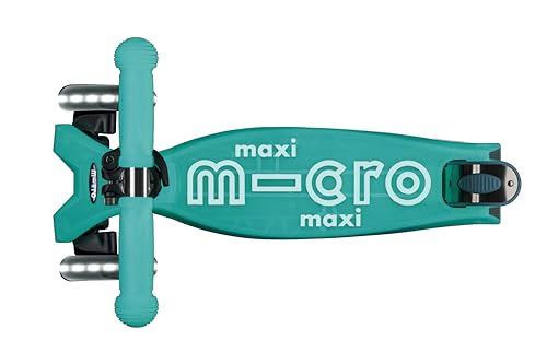 Micro Maxi Deluxe Glow Trottinette LED 3 roues pour garçons et filles avec lumières LED Direction douce avec dureté réglable Hauteur réglable Très légère 2,5 kg