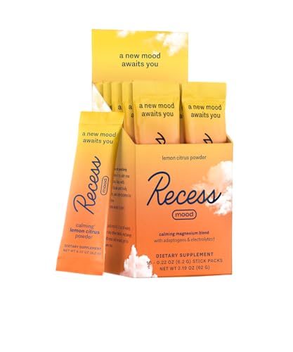 Recess Mood Magnesium Powder Lemon Citrus 10 Packets