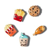 Crocs Jibbitz Food Shoe Charms, Bad But Cute Foods, 5 Pack