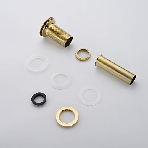 GORDEE Bathroom Faucet Vessel Sink Lavatory Vanity Pop Up Sink Plumbing Stopper Without Overflow, Fit for US Standard Drain Hole(1.57-1.9 inches), Brushed Gold