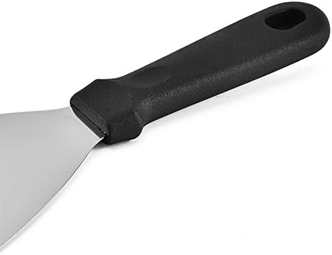 Matedepreso Western Cuisine Spatula Multifunctional spatula Stainless Steel Spatula Cooking Utensils Short Handle Triangular Pasty 10x23.5cm