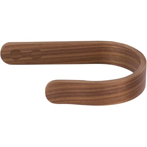 waveply Lot de 2 embrasses de rideaux en bois contreplaqué en forme de U pour mur (noyer)