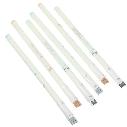 6 bolígrafos gel Milisten gato tinta negra 0.38mm