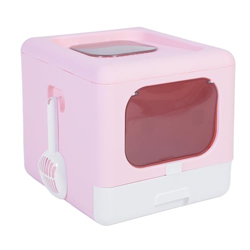 Arenero plegable para gatos con tapa y control de olores miniatura 1