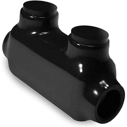 OhLectric Electrical Power in-Line Splice Connector 250-#6 - Black Insulated Cable Connectors - Rugged Di-Electric Rubber/Vinyl Coated Wire Connector - Aluminum Connector for CU9AL Wires - OL-73138 Cover
