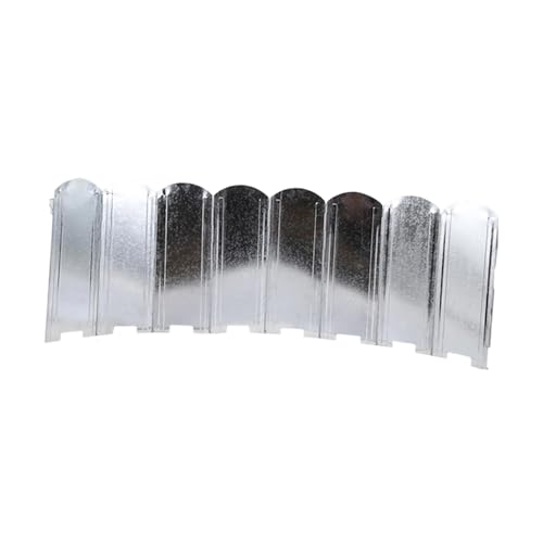 Aymzbd Paraviento para Estufa de Camping Protector Plegable para Hornillo de Camping Metálico Resistente a La Intemperie Y Fácil de Montar Adecuado para, Plata, 40 Cm de Altura