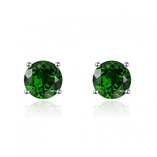Pierre de naissance diopside vert chrome en argent pour cadeau femme unique