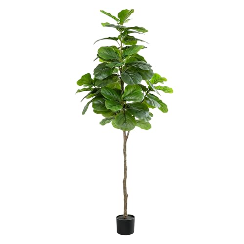 FITRI Fake Tree Fiddle Leaf Fig Tree 6ft, Fake Plants...