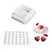 Stampo per Cioccolatini a Forma di Cuore 35 cavità Stampo in Silicone a Forma di Cuore 3D +Stampo per Torta a Forma di Cuscino d'amore per Fare Torte Dolci Muffin Cioccolato Sapone Cubetti di ghiaccio