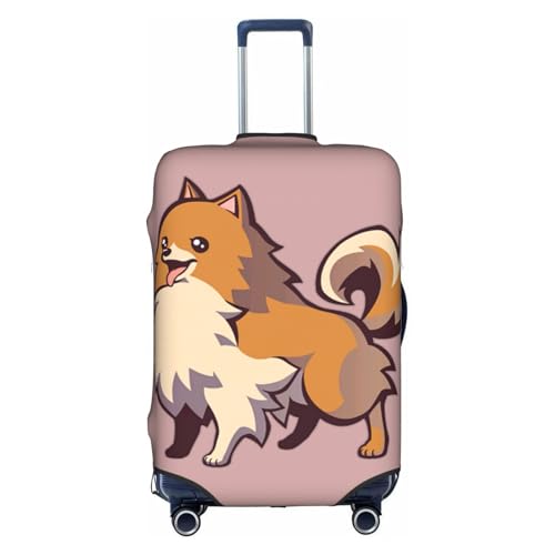 Housse de bagage unique lavable motif chien Poméranie taille Large