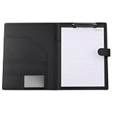 Porte Document A4 Cuir PU, avec Bloc Note, Conferencier Organiseur...