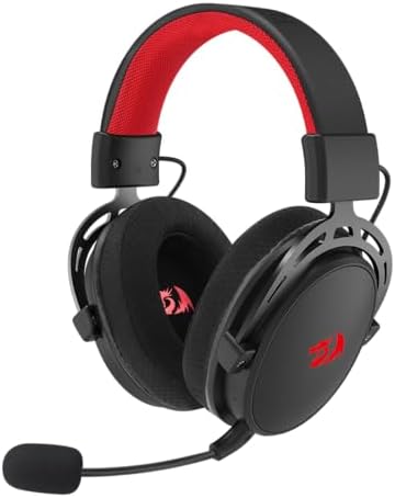 Headset Gamer Redragon Cragblade Pro Preto Sem Fio Bluetooth, USB...
