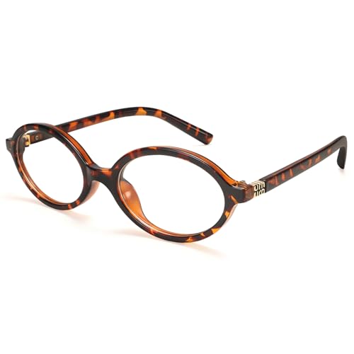 Image of Dollger Oval Blue Light Glasses for Women Men Fashion Retro 90s Small Frame Computer Glasses