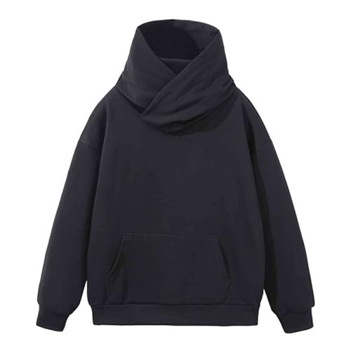Amazon.com: Cambkatl Men's Stylish Crossover Cowl Neck Hoodies