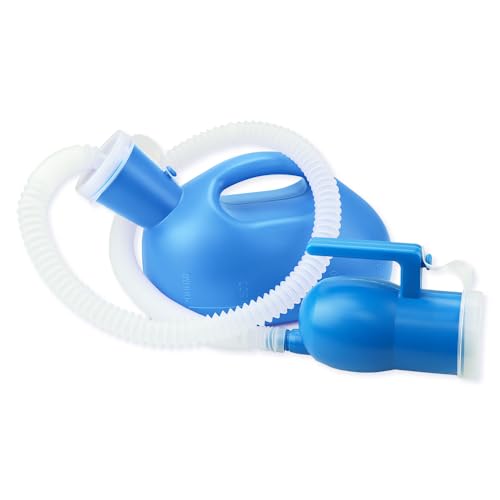 チューブ付き携帯トイレ 男性用尿器 2Way 目盛り 臭い漏れ防止キャップ付き ドライブ 入院