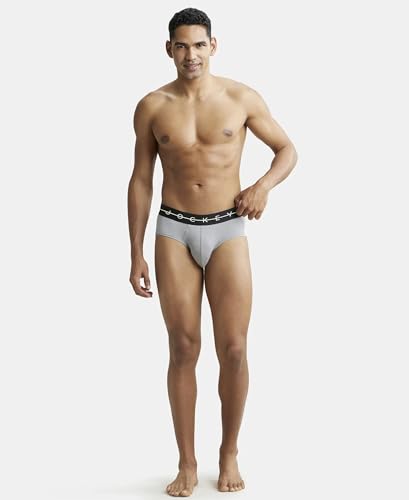 Image of Jockey NY15 Men Super Combed Cotton Elastane Stretch Solid Brief with Ultrasoft Waistband