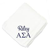 Go Greek Chic Customized Alpha Sigma Alpha Embroidered Throw Blanket