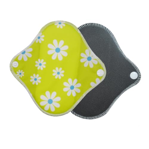 KOCKSHION 竹炭繊維使用の洗える生理用ナプキン入り スーパ吸収性 通気性 羽根付きで固定しやすく おりもの用ライナー兼用 持ち運び便利な防